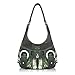 angel kiss Damen Handtasche Umhängetaschen Damenhandtasche Schultertasche Lederhandtasche Wasserdicht Tragetasche elegante Rucksack hand taschen damen groß Henkeltaschen mit vielen fächern Grün