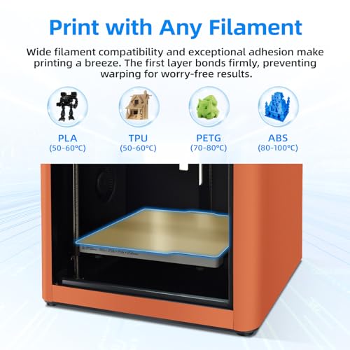 Image of BIQU PyroGrip Smooth PEI+Textured PEI Build Plate for Bambu-Lab P1P P1S P2S X2D X1C X1E A1 257x257mm, Double Sided PEI Spring Steel Build Plate Flexible Sheet Print Bed Removable Surface Platform