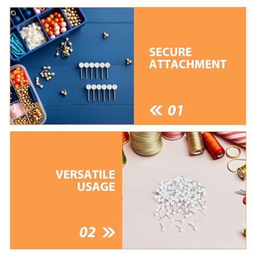HONMEET 500pcs Multipurpose Ball Push Pins Round Plastic Heads and Stainless Steel Points, Secure Attachment Decorative Map Pins for Sewing and Paper Crafts, Easy Operation White Map - Image 9