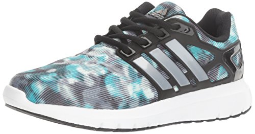 adidas Performance Women's Energy Cloud V Running Shoe, Black/Metallic/Silver/Easy Mint, 8.5 M US