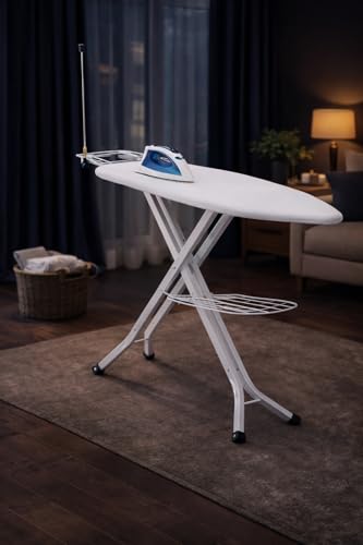Image of Jaimini Multi-Function Iron Table for Ironing Clothes Foldable & Adjustable Mat Board with Cable Holder & Removable Cover, Versatile and Space-Saving, Ideal for Any Household