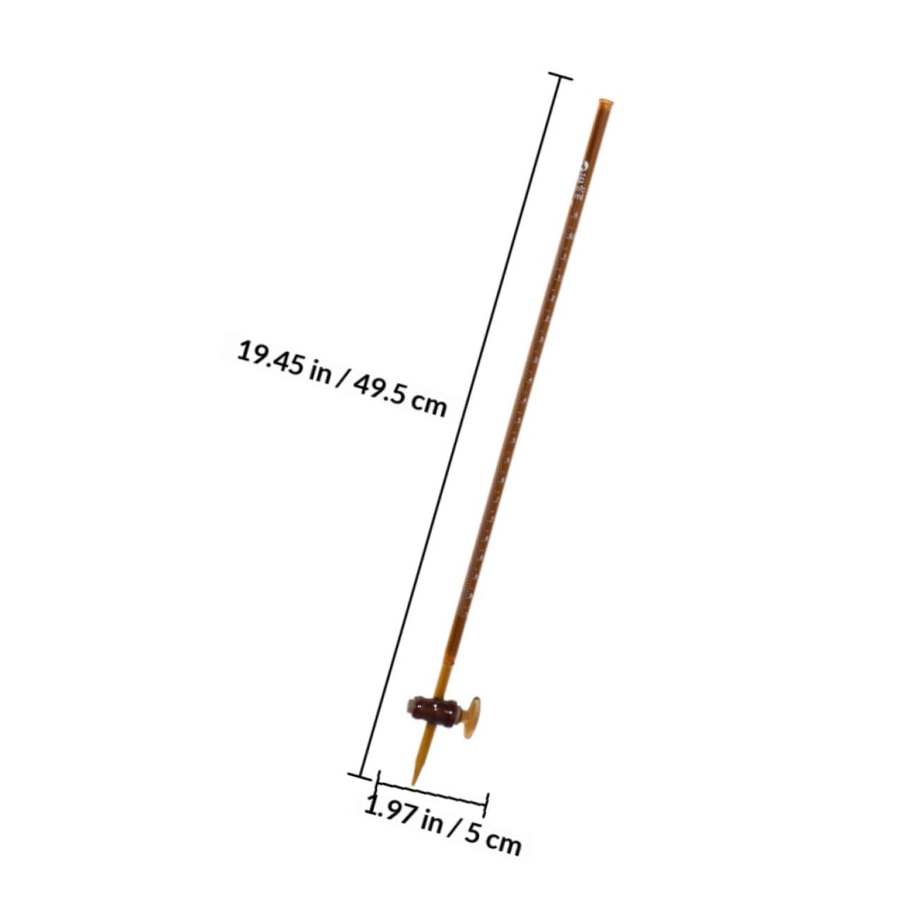 TEHAUX Burette De Laboratoire Transparente Pour Analyses Chimiques Matériel De Verrerie De Chimie Instrument De Laboratoire