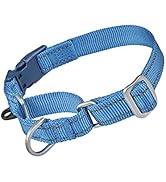 Petiry Martingale Collar Reflective Nylon Collar Anti-pull Coller with Safety Quick Release Buckl...