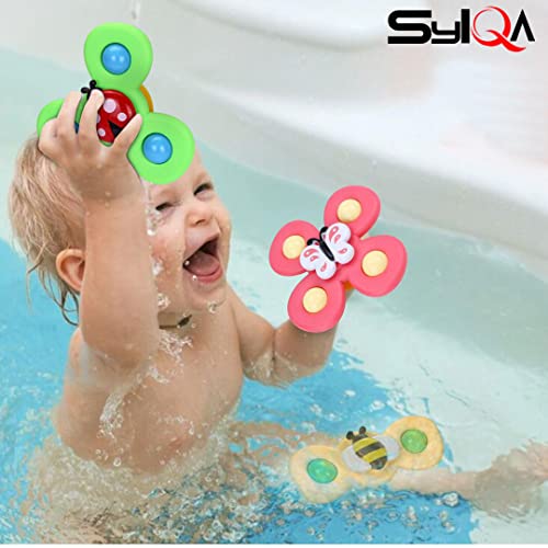 image for SYLQA Suction Cup Spinner Toys Set for Babies, Suction Spinner Toys, S