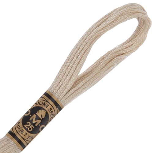 Image of Hobby Lobby DMC Cotton Embroidery Floss 822 Light Beige Gray Set of 12