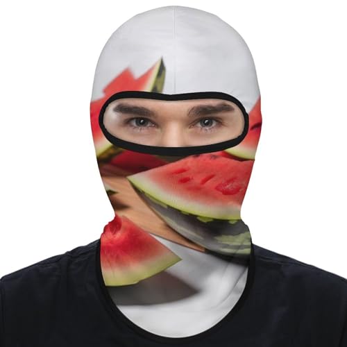 Máscara facial de pasamontaña con diseño de rodajas de sandía para hombres y mujeres, protección solar, transpirable, cubre todo el head para senderismo, ciclismo, correr, conducir miniatura 1