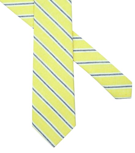 Image of BELLUNO Men's 2.5 inch Skinny Solid Cotton Linen Ties