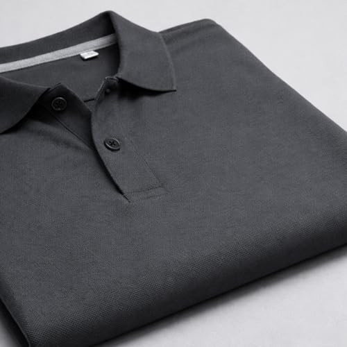 Image of Cotton Polo T-Shirt for Men | Solid Color Regular Fit Collar Neck T-Shirt