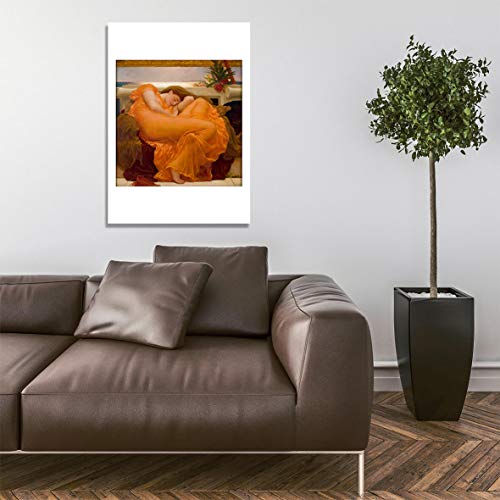 Flaming June 1895 par Frederick Leighton | Tableau Mat Encadré Medium