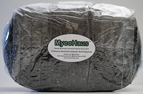 Mycohaus 10 Pounds Sterilized Compost Mushroom Substrate #TOP1