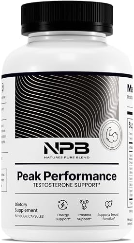 Nature’s Pure Blend Peak Performance – Testosterone Supplement for Men with D-Aspartic Acid, Ashwagandha & DIM – Mens Prostate Health Support, Muscle Strength & Energy – Prostate Supplement