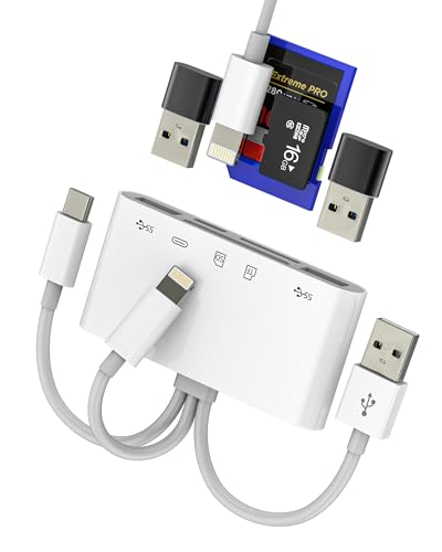 Adaptador Lightning USB C USB a lector de tarjetas Micro SD Cable OTG 3.0 rápida carga para Apple...