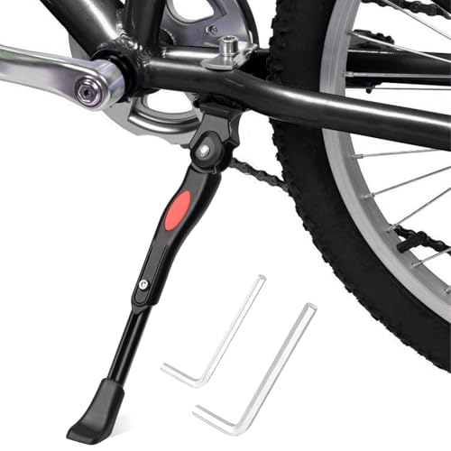GTNCE Fahrradständer Höhenverstellbar, Stabiler Fahrrad Seitenständer mit Rutschfestem Gummifuß und Inbusschlüssel, Fahrradständer für Mountainbike, Rennrad, Trekkingrad, Cityrad