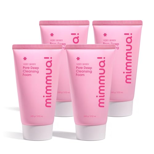 Image of VERY BERRY Pore Deep Cleansing Foam | Berry Complex + Fermented Ingredients for Moisture & Healthy Glow | Gentle Exfoliating Face Scrub for Bumpy Skin | Pore Cleanser | 100g / 3.52 FL OZ, 4pcs