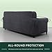 CHUN YI Stretch Oversized Sofa Slipcover 1 Piece Couch Cover, 4 Seater Settee Coat Soft with Elastic Bottom, Checks Spandex Jacquard Fabric, X-Large, Grey/Gray