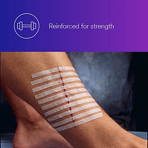 3M Steri-Strip Reinforced Skin Closures, 6mm x 100mm, Pack of 10 Adhesive Strips