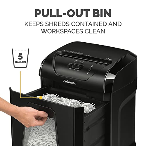 Fellowes Powershred 12 Sheet Cross-Cut Paper Home Office Paper Shredder, 19.50" H x 9.69" W x 13.44" D image 3