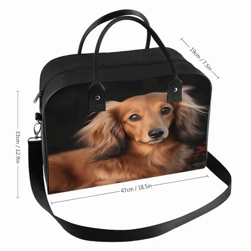 Maletín para portátil con diseño de perro salchicha y correa ajustable miniatura 2