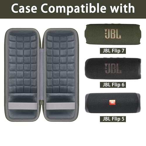co2CREA Hard Travel Case for JBL Flip 7/6 / 5 Waterproof Portable Bluetooth Speaker, Case Only