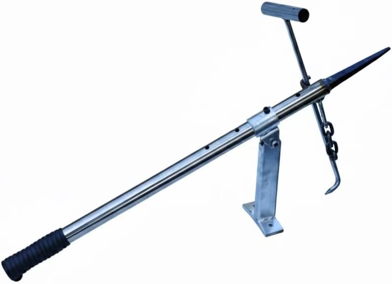 34.5In Heavy-Duty Manhole Cover Lifter - All-in-One Lever Hook for Construction Sites, Repairs, Inspections, and Home Use, Effortlessly Lift Old or Stuck Manhole Covers