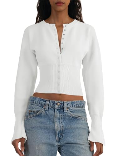 Image of Saodimallsu Womens Cropped Sweaters Cardigan