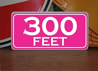 300 Feet Metal Sign Golf Course Yardage Marker Magenta Country Club Driving Range
