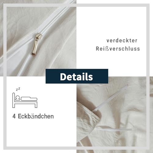 Freyamy Boho Bettwäsche 220x240 Beige Pompons Quaste Mädchen Bettwäsche Set – Ansicht 6