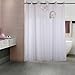 Hookless Shower Curtain with Removed Fabric Inner Liner 70.8 x 74 Inch Polyester Bath Curtain with Light-Filtering Mesh Screen Anti Mildew White