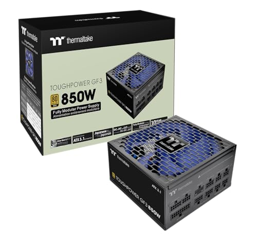 Image of Thermaltake Toughpower GF3 850W; ATX 3.1; Native PCIe 5.1 12V-2x6; Flat Cables; Color Matched Connectors; Japanese Main Capacitors; 135mm Fan; 80 Plus Gold Certified; Black; PS-TPD-0850FNFAGU-4
