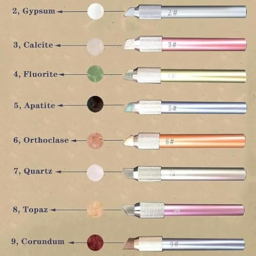 Kit de test de dureté Mohs 2-9 à code couleur pour contrôle de surface précis
