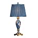 Produktbild DIAOD Vintage Klassische Tischlampe, europäische Retro handbemalte Holztischlampe, amerikanische einfache Farbe Schreibtischlampe, Wohnzimmer, Schlafzimmer, Arbeitszimmer, Esszimmer,