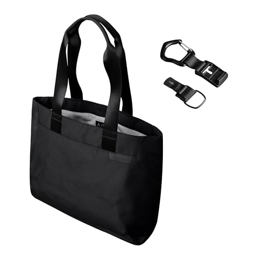 ALPAKA Elements Tote Bag and HUB Carabiner(L) - Travel Totes with Lightweight, 8 Internal Pockets, Magnetic Suction; Quick Release Keychain with Magnetic Belt Clip - EDC Carabiner for Keys.