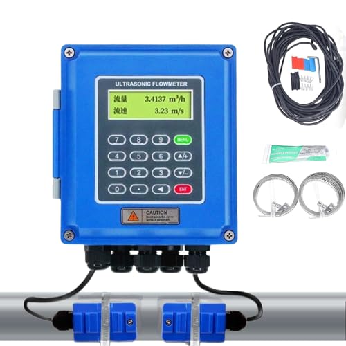LYJIANGXIN CaudalíMetro PortáTil De Abrazadera, CaudalíMetro UltrasóNico Digital, CaudalíMetro UltrasóNico Digital De Montaje En Pared, con TM-1, TS-2 Y TL-1 para Agua, Agua De Mar, Aguas Residuales