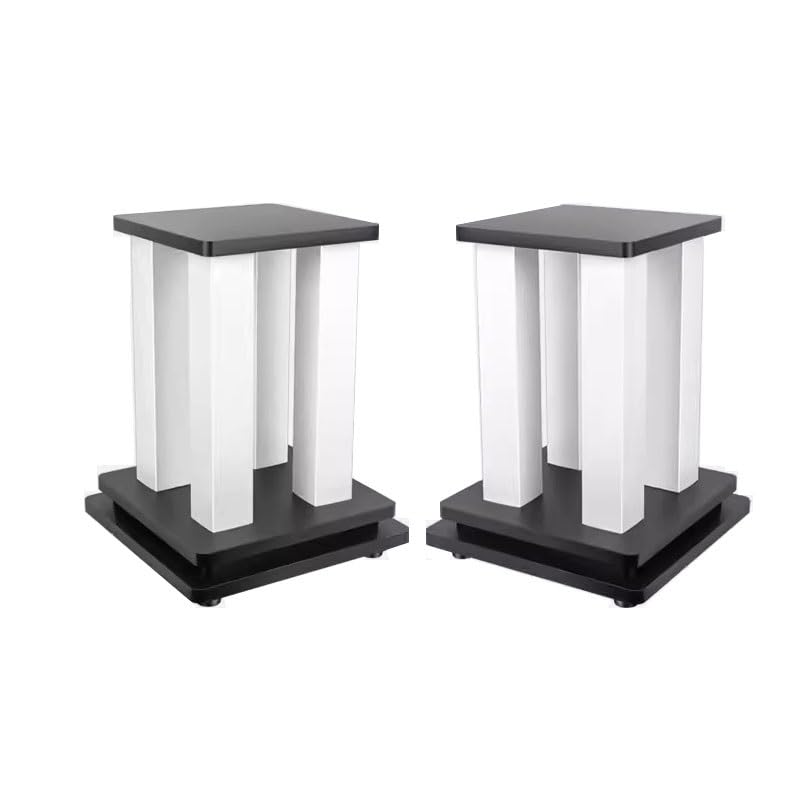 Soporte de altavoz de suelo para audio de estantería y cajas acústicas de madera de salón