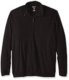 Haggar Men's Big-Tall Twill Knit Quarter Zip Sweater