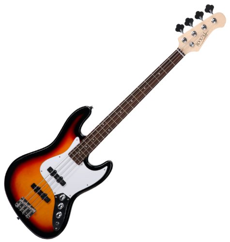 Rocktile Paquet JB Basse Électrique Set III Sunburst + Accordeur à Clipser + Stands de Guitare - Les Beatles, Paul McCartney, John Lennon, RIngo Starr, George Harrison Rocktile Paquet JB Basse Électrique Set III Sunburst + Accordeur à Clipser + Stands de Guitare – Image 3
