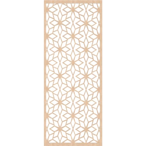 Image of Lake Decorative Pierced Fretwork Wood Wall Panels, 31 3 /8 inchW x 79 3 /8 inchH x 3 /8 inchT, Red Oak