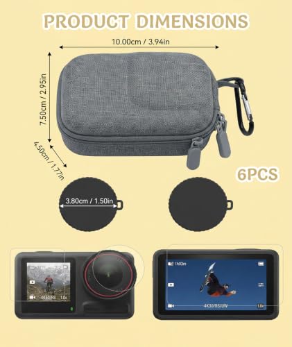 Image of squishy 6Pcs Camera Storage Kit, Action 5 Pro Accessories, Action 4 Accessories for Outdoor Sports