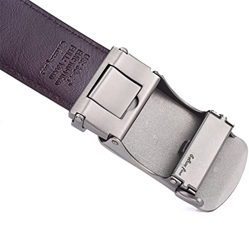 Image of Beltox Men Leather Belt w Slide Ratchet Interchangeable Buckle
