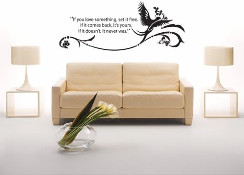 Style & Apply If You Love Something, Set it Free. If it Comes Backi, it was and Always Will be Yours Wall Decal Wall Decal, Sticker, Quotes and Sayings – 1803 – Black, 59in x 25in Style & Apply If You Love Something, Set it Free. If it Comes Backi, it was and Always Will be Yours Wall Decal Wall Decal, Sticker, Quotes and Sayings – 1803 – Black, 59in x 25in