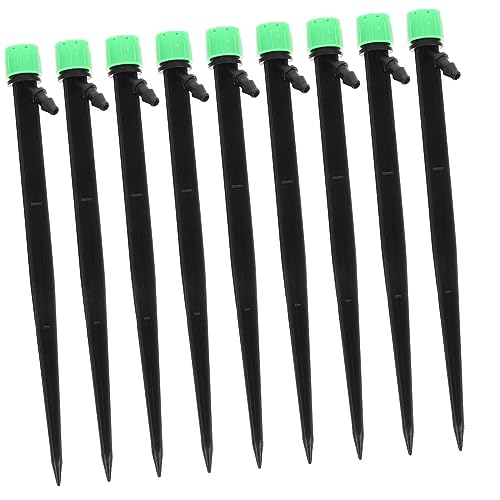 Levemolo Garden Irrigation Drippers 50 Pcs Drip Irrigation Heads Ground Stake 360° Spraying Drip Emitters for All Plants