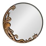 Zeckos Octopus Bronze Wall Mirror