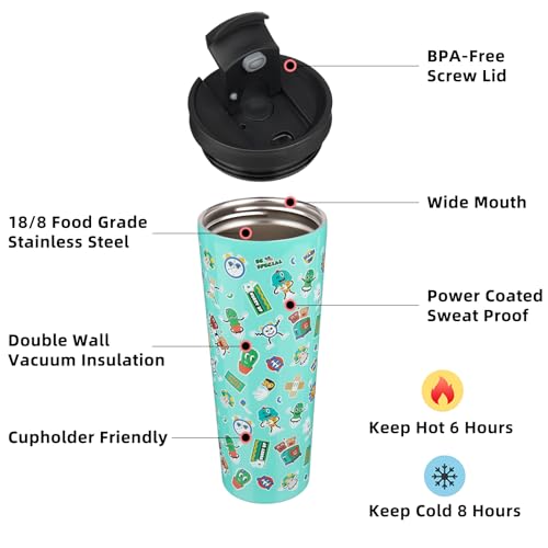 Image of BJPKPK 26 oz Coffee Tumbler with Straw, Insulated Stainless Steel Cup
