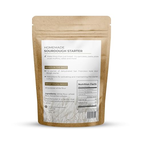 Dough dough at home Teig Teig zu Hause Sauerteigstarter San Francisco-Stil, dehydrierter Starter (15,4 G) (Weißmehl)