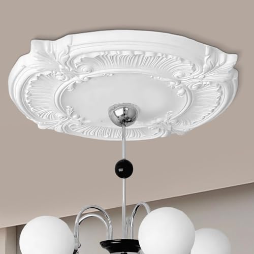 Ceiling Rose, 30.48cm, Split Medallion Ceiling Light Cover, Decorative Chandelier Medallion, for Indoor Study Bedroom Library Restaurant School