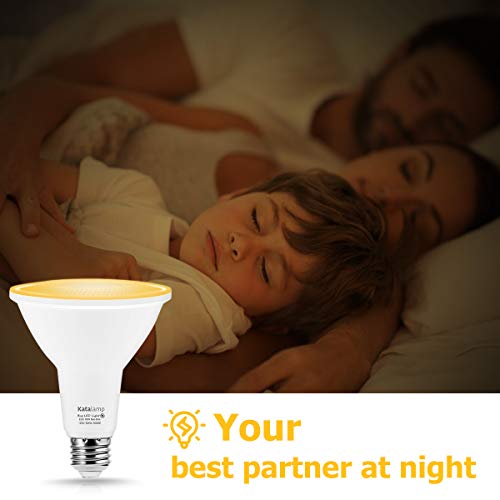 Par38 Yellow Dusk To Dawn Led Bug Light Bulb Are Led Outdoor Flood Light Bulbs With 10W Or 100W Equivalent, 2000K, Dusk To Dawn Led Flood Light Bulbs Outdoor For Patio, Backyard, Front Door 2 Pack #TOP3