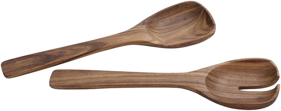Villeroy & Boch Artesano Original Salad Cutlery, 2 Pieces, Wood, Brown, Ceramic