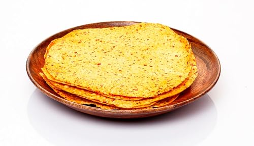 Marwar Chana Masala Papad (Rajasthani Flavor, Medium Spicy, Handmade), 400G Zipper Pack, Size: 7 Inches, Contains 28-30 Papads