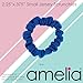 Amelia Beauty Small Blue Jersey Mini Scrunchies for Fine Hair, 12-Pack – Soft & Stylish No-Damage Hair Ties for Everyday Fun!