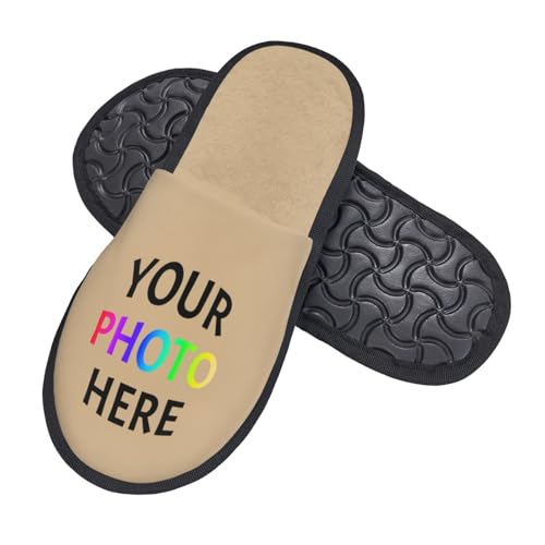 Custom Soft Non-Slip Slippers, Personalized Indoor House Slippers for Bedroom/Hotel/Travel/Spa2